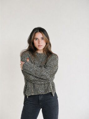 LINE The Label Constance Chunky Knit Sweater Earth Tones Small
